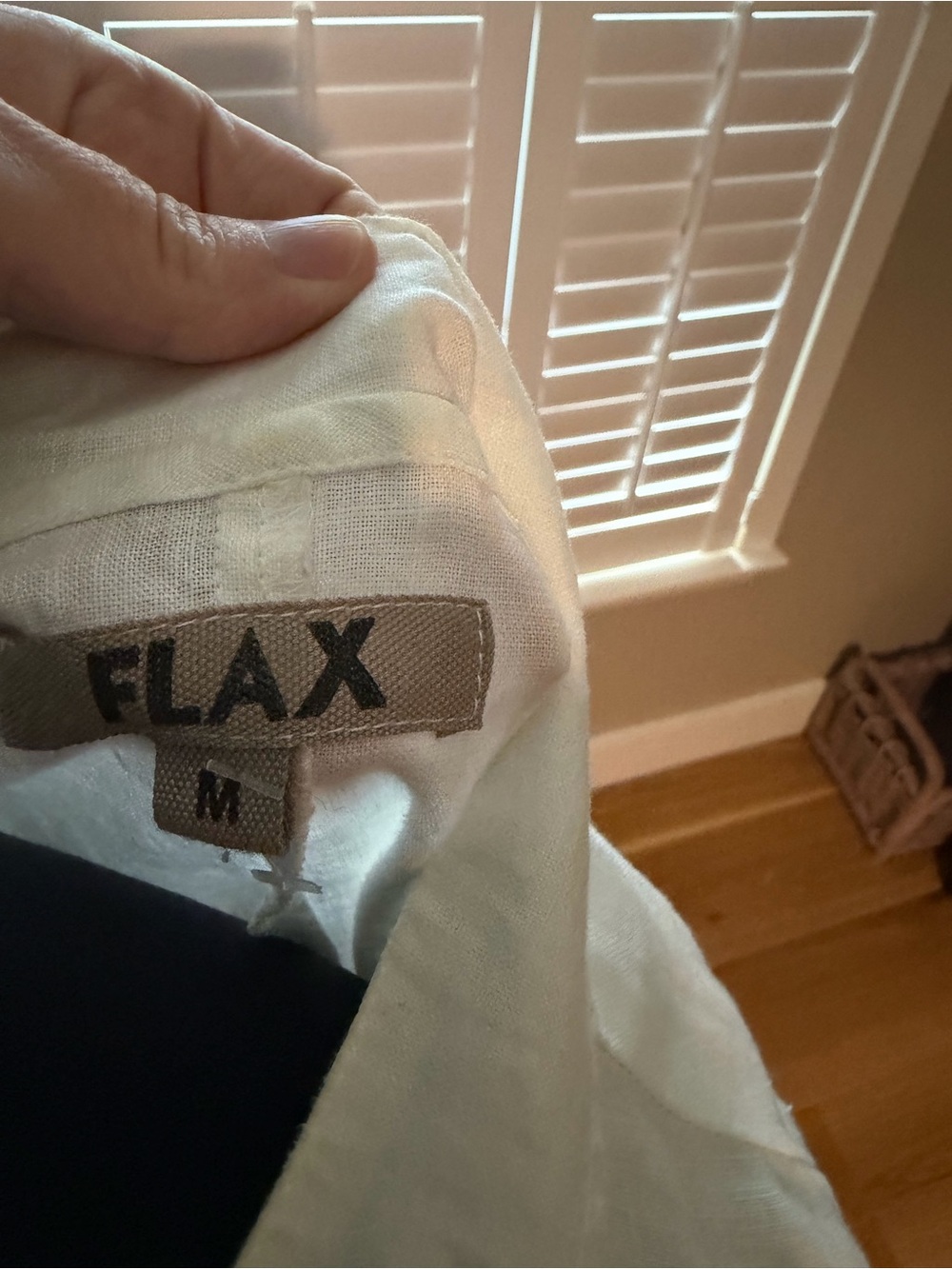 Flax White Lightweight Linen Button-Front Tunic Dress - Picture 3 of 4